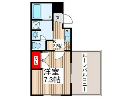 パルコート小川(1K/2階)の間取り写真