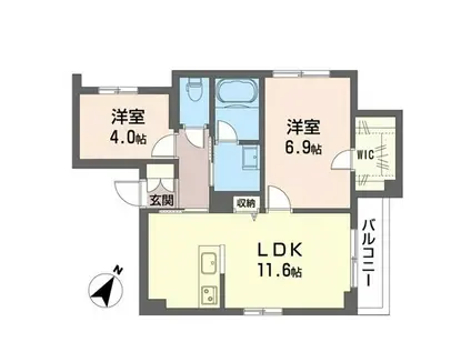 クオリスタ志村(2LDK/2階)の間取り写真