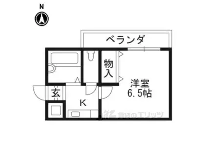 ケイマンション(1K/1階)の間取り写真