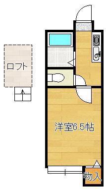 パンシオン森下A棟(1K/1階)の間取り写真