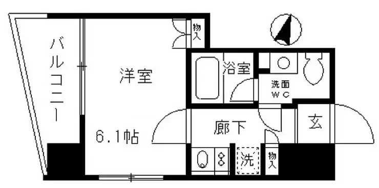 カレドタワー 10階階 間取り