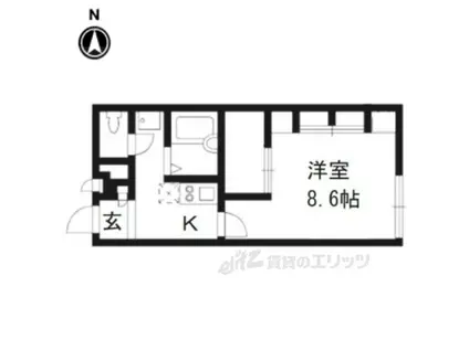 レオパレスBONNE JOURNEE(1K/2階)の間取り写真