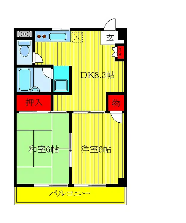 仲宿セントラルコート 3階階 間取り