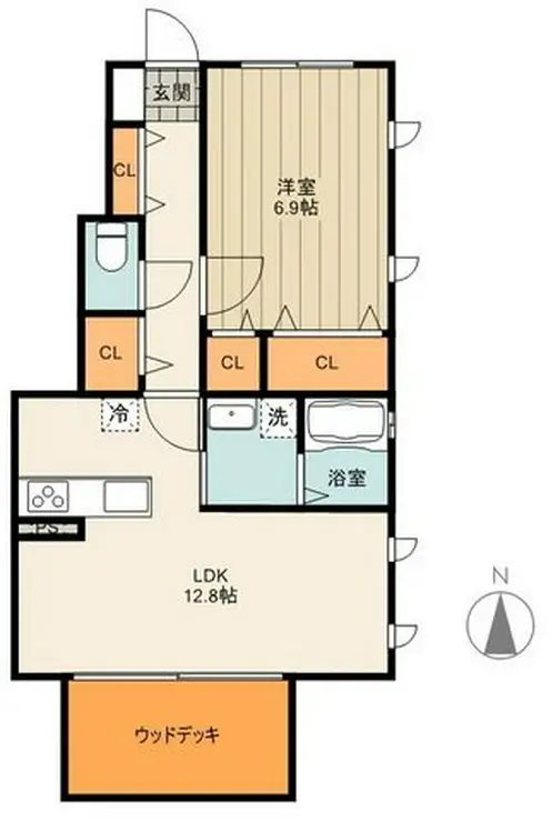 シャルムカーサ 1階階 間取り