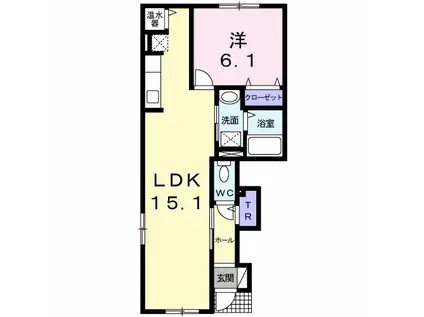 グレイスリッチ(1LDK/1階)の間取り写真