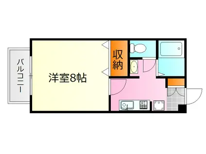 セジュール牛田(1K/1階)の間取り写真