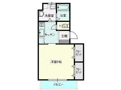 エルドール III(1K/3階)の間取り写真