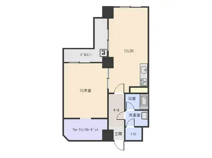 セブンスターマンション(1LDK/2階)の間取り写真