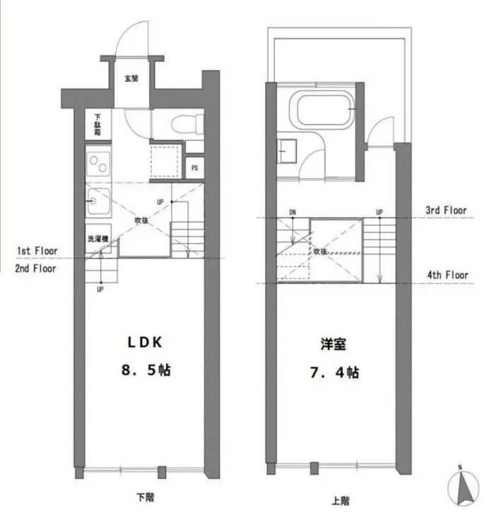 ラグゼナ東高円寺 5階階 間取り