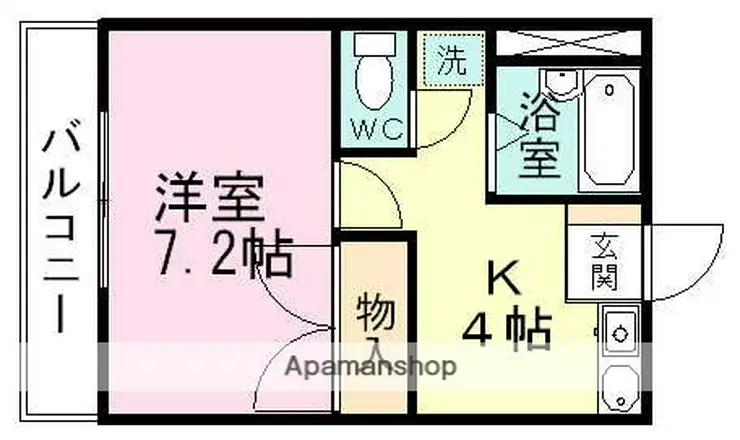Lフラット 2階階 間取り