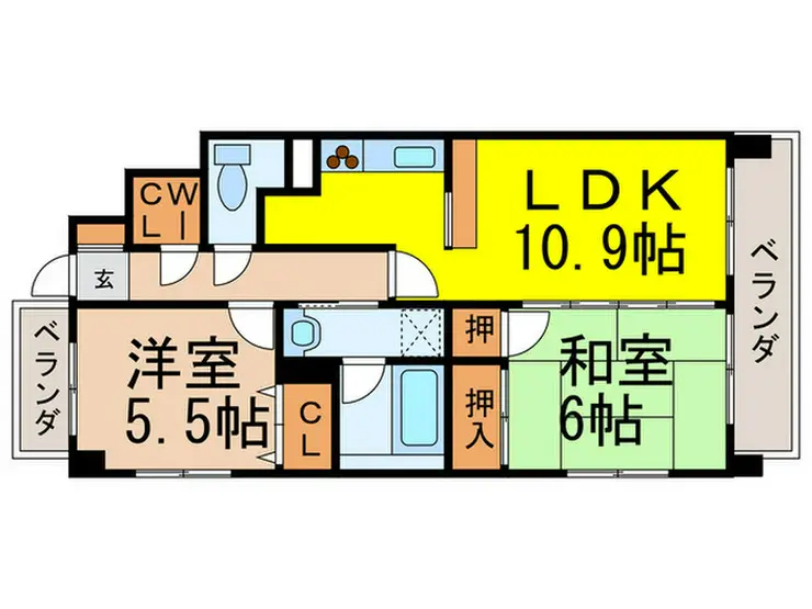 ファミール庚申 2階階 間取り