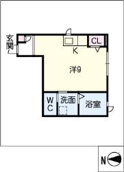 FERIO不二ガ丘(ワンルーム/1階)の間取り写真