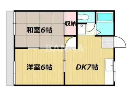 アネックスやよい(2DK/1階)の間取り写真