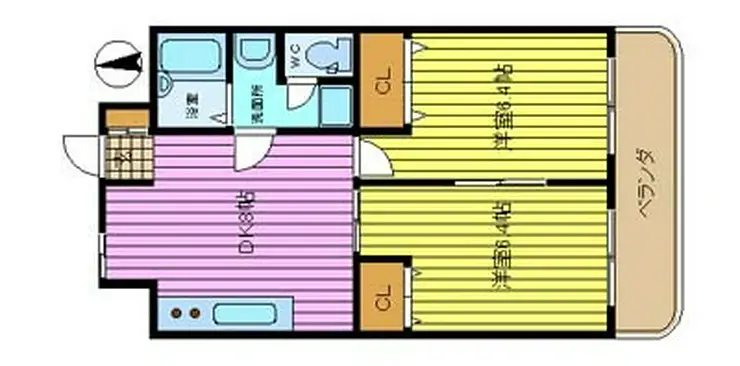 和マンション 2階階 間取り