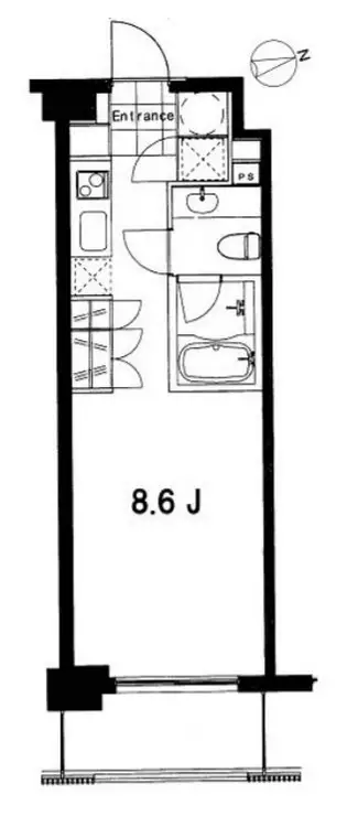 フレンシア麻布十番ノース 6階階 間取り