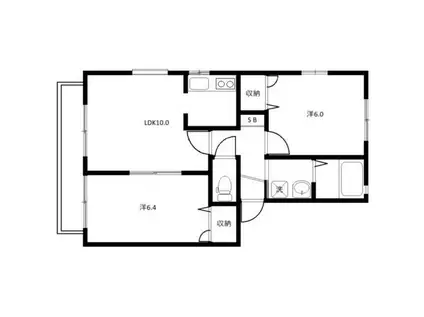 インベストメント高森II(2LDK/2階)の間取り写真