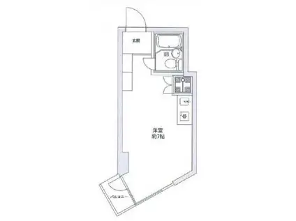 三越東中野マンション(ワンルーム/5階)の間取り写真