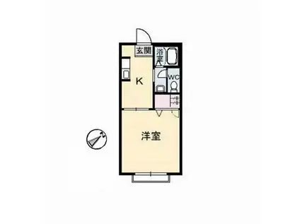 カーサクレールA(1K/2階)の間取り写真