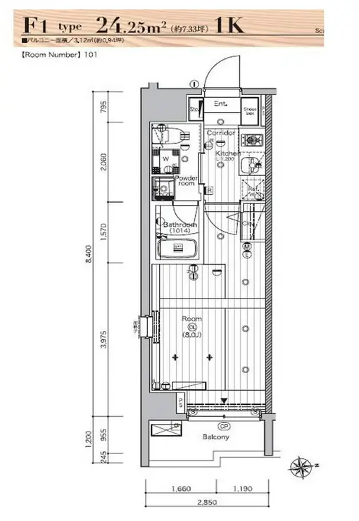 SYFORMEGAKUSHUINSHITA 1階階 間取り