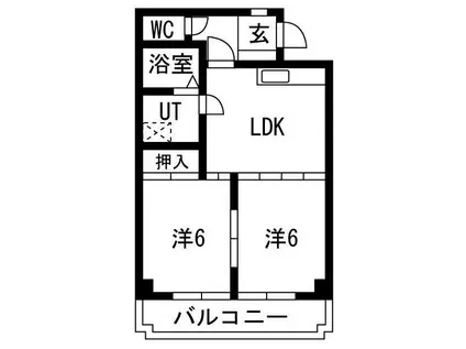 MAISON SAKAE(2DK/2階)の間取り写真