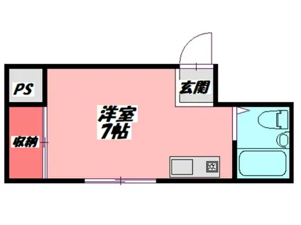 プレアール古川橋(ワンルーム/4階)の間取り写真