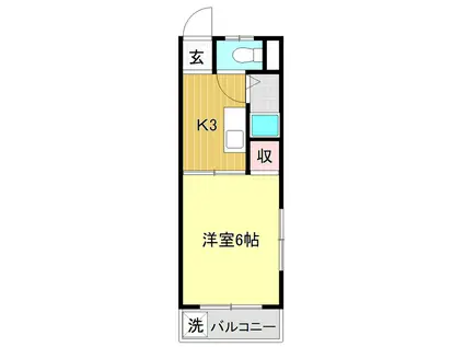 ファースト(1K/4階)の間取り写真