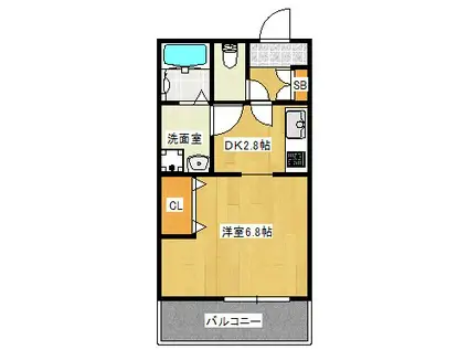 DGATE CIE1(1K/4階)の間取り写真