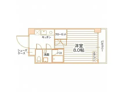 学生会館 RJR折尾南1(1K/4階)の間取り写真