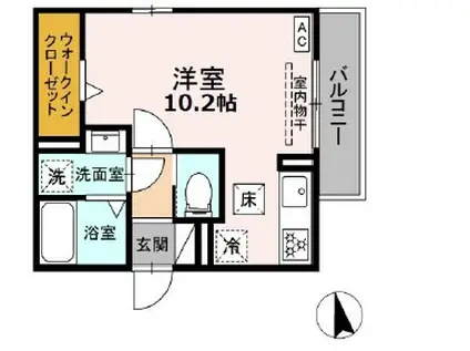 遠州鉄道 八幡駅(静岡) 徒歩11分 2階建 築1年(ワンルーム/1階)の間取り写真