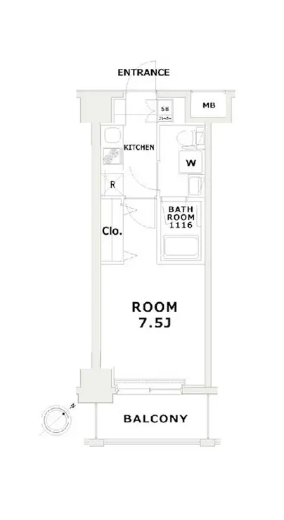 PREMIUM CUBE三田 6階階 間取り