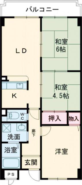 コーポ小林(3LDK/3階)の間取り写真