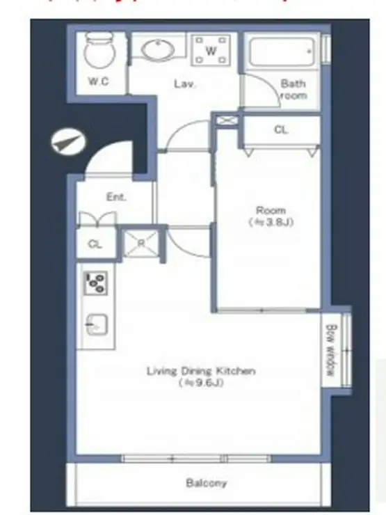 ペイサージュ渋谷ファースト 8階階 間取り