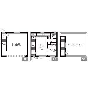 VELOCE一社(1LDK/1階)の間取り写真