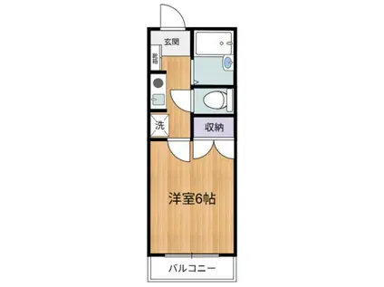 サンパレス(1K/3階)の間取り写真