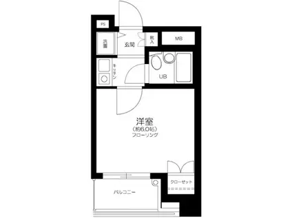 藤和シティコープ御茶ノ水吉田ビル(1K/6階)の間取り写真