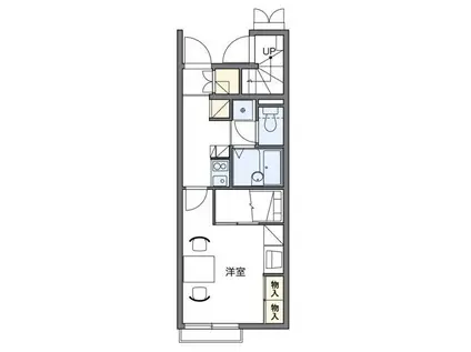 レオパレスKAZU(1K/1階)の間取り写真