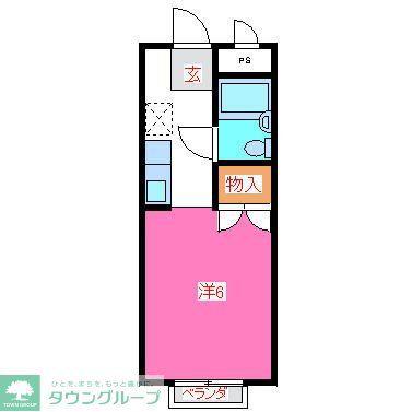 キャビン25(ワンルーム/1階)の間取り写真