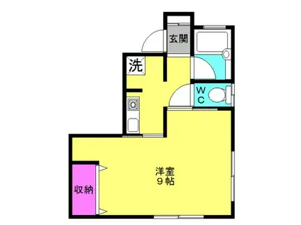 ユニライフ宝殿(1K/2階)の間取り写真