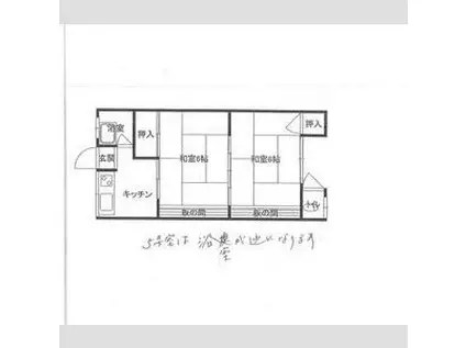 コーポ日前宮(2K/1階)の間取り写真