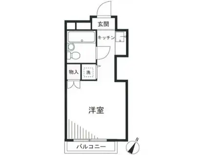 トップ金町(ワンルーム/1階)の間取り写真