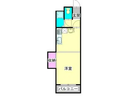 コウガマンションII(ワンルーム/3階)の間取り写真
