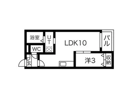 WARREN WAKAMIYAII(1LDK/2階)の間取り写真