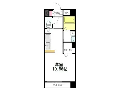 WILL鉄砲町(ワンルーム/2階)の間取り写真