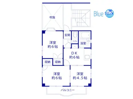 フレス鵠沼海岸ビル(3DK/3階)の間取り写真