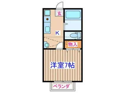 HIコーポ・5(1K/1階)の間取り写真