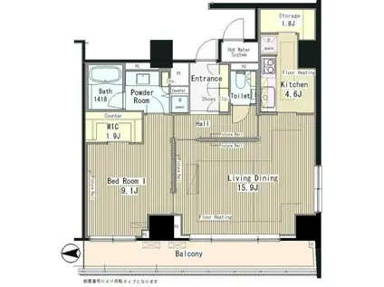 グランドゥール代々木大山(1LDK/10階)の間取り写真