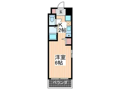 三崎ビル(1K/4階)の間取り写真