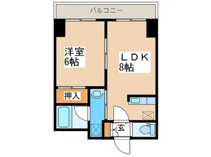 ウエストパレス宮の沢(1LDK/4階)の間取り写真