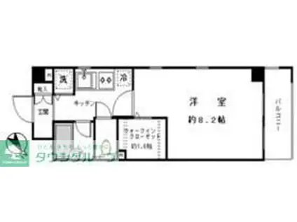 アビーハウス(1K/2階)の間取り写真