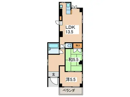パリービル(2LDK/3階)の間取り写真